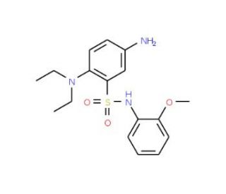 5-Amino-2-diethylamino-N-(2-methoxy-phenyl)-benzenesulfonamide - chemical structure image