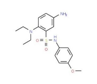 5-Amino-2-diethylamino-N-(4-methoxy-phenyl)-benzenesulfonamide - chemical structure image
