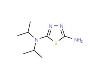 5-Amino-2-diisopropylamino-1,3,4-thiadiazole - chemical structure image