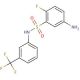 5-Amino-2-fluoro-N-(3-trifluoromethyl-phenyl)-benzenesulfonamide - chemical structure image