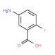 5-Amino-2-fluorobenzoic acid (CAS 56741-33-4) - chemical structure image