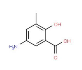 5-Amino-2-hydroxy-3-methyl-benzoic acid (CAS 6265-14-1) - chemical structure image