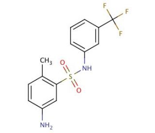 5-amino-2-methyl-N-[3-(trifluoromethyl)phenyl]benzenesulfonamide - chemical structure image