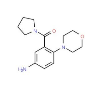 (5-Amino-2-morpholin-4-yl-phenyl)-pyrrolidin-1-yl-methanone - chemical structure image