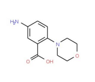 5-Amino-2-morpholinobenzenecarboxylic acid (CAS 65989-45-9) - chemical structure image