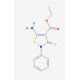 5-Amino-2-phenyl-3-thioxo-2,3-dihydro-isothiazole-4-carboxylic acid ethyl ester - chemical structure image