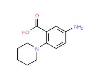5-Amino-2-piperidin-1-yl-benzoic acid (CAS 65989-46-0) - chemical structure image