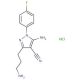 5-amino-3-(3-aminopropyl)-1-(4-fluorophenyl)-1H-pyrazole-4-carbonitrile hydrochloride - chemical structure image