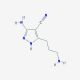5-amino-3-(3-aminopropyl)-1H-pyrazole-4-carbonitrile (CAS 890609-52-6) - chemical structure image