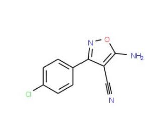 5-Amino-3-(4-chlorophenyl)isoxazole-4-carbonitrile - chemical structure image