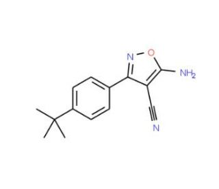 5-Amino-3-(4-tert-butylphenyl)isoxazole-4-carbonitrile - chemical structure image