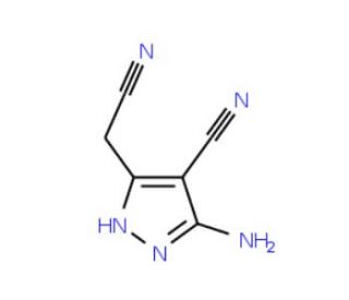 5-Amino-3-cyanomethyl-1H-pyrazole-4-carbonitrile (CAS 54711-21-6) - chemical structure image