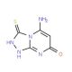 5-Amino-3-mercapto-[1,2,4]triazolo-[4,3-a]pyrimidin-7-ol (CAS 41266-68-6) - chemical structure image