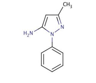 5-Amino-3-methyl-1-phenylpyrazole (CAS 1131-18-6) - chemical structure image