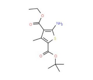 5-Amino-3-methyl-thiophene-2,4-dicarboxylic acid 2-tert-butyl ester 4-ethyl ester - chemical structure image