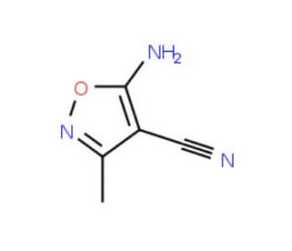 5-Amino-3-methylisoxazole-4-carbonitrile (CAS 35261-01-9) - chemical structure image