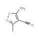 5-Amino-3-methylisoxazole-4-carbonitrile (CAS 35261-01-9) - chemical structure image