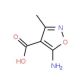 5-amino-3-methylisoxazole-4-carboxylic acid (CAS 84661-50-7) - chemical structure image