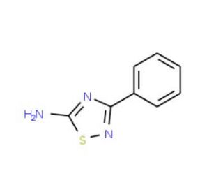 5-Amino-3-phenyl-1,2,4-thiadiazole (CAS 17467-15-1) - chemical structure image