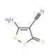 5-Amino-3-thioxo-3H-(1,2)dithiole-4-carbonitrile (CAS 5147-74-0) - chemical structure image