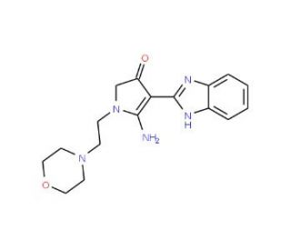 5-Amino-4-(1H-benzoimidazol-2-yl)-1-(2-morpholin-4-yl-ethyl)-1,2-dihydro-pyrrol-3-one - chemical structure image