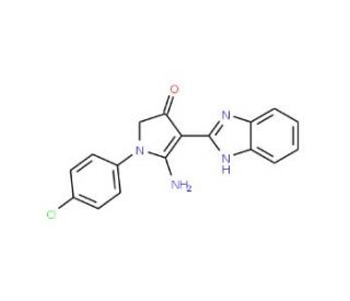 5-Amino-4-(1H-benzoimidazol-2-yl)-1-(4-chloro-phenyl)-1,2-dihydro-pyrrol-3-one - chemical structure image