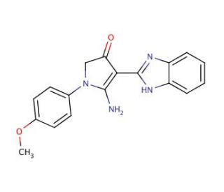 5-Amino-4-(1H-benzoimidazol-2-yl)-1-(4-methoxy-phenyl)-1,2-dihydro-pyrrol-3-one - chemical structure image