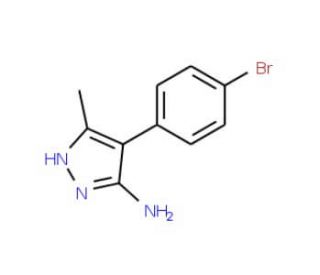 5-Amino-4-(4-bromophenyl)-3-methylpyrazole (CAS 955575-53-8) - chemical structure image