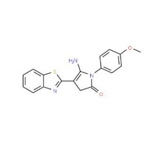 5-Amino-4-benzothiazol-2-yl-1-(4-methoxy-phenyl)-1,3-dihydro-pyrrol-2-one - chemical structure image