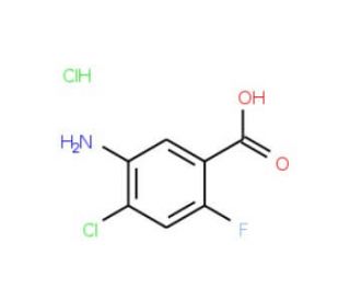5-Amino-4-chloro-2-fluorobenzoic acid hydrochloride (CAS 957120-34-2) - chemical structure image
