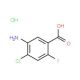 5-Amino-4-chloro-2-fluorobenzoic acid hydrochloride (CAS 957120-34-2) - chemical structure image
