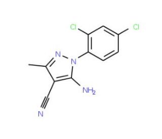 5-Amino-4-cyano-1-(2,4-dichlorophenyl)-3-methyl-1H-pyrazole (CAS 58791-83-6) - chemical structure image