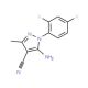 5-Amino-4-cyano-1-(2,4-difluorophenyl)-3-methyl-1H-pyrazole (CAS 1020057-92-4) - chemical structure image