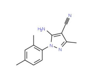 5-Amino-4-cyano-1-(2,4-dimethylphenyl)-3-methylpyrazole (CAS 1072944-82-1) - chemical structure image