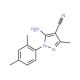 5-Amino-4-cyano-1-(2,4-dimethylphenyl)-3-methylpyrazole (CAS 1072944-82-1) - chemical structure image