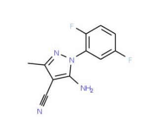 5-Amino-4-cyano-1-(2,5-difluorophenyl)-3-methylpyrazole (CAS 1072944-86-5) - chemical structure image