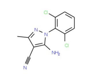 5-Amino-4-cyano-1-(2,6-dichlorophenyl)-3-methylpyrazole (CAS 1072944-85-4) - chemical structure image