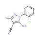 5-Amino-4-cyano-1-(2-chlorophenyl)-3-methylpyrazole (CAS 107856-31-5) - chemical structure image