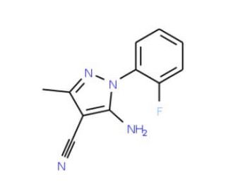 5-Amino-4-cyano-1-(2-fluorophenyl)-3-methylpyrazole (CAS 1072944-83-2) - chemical structure image