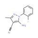 5-Amino-4-cyano-1-(2-fluorophenyl)-3-methylpyrazole (CAS 1072944-83-2) - chemical structure image
