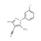 5-Amino-4-cyano-1-(3-chlorophenyl)-3-methylpyrazole (CAS 107842-57-9) - chemical structure image