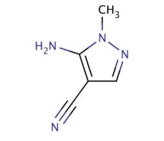 5-Amino-4-cyano-1-methylpyrazole (CAS 5334-41-8) - chemical structure image