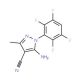5-Amino-4-cyano-3-methyl-1-(2,3,5,6-tetrafluorophenyl)pyrazole (CAS 1072944-90-1) - chemical structure image