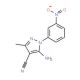 5-Amino-4-cyano-3-methyl-1-(3-nitrophenyl)pyrazole (CAS 107842-58-0) - chemical structure image