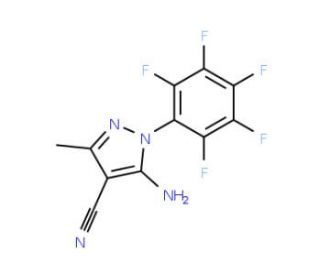 5-Amino-4-cyano-3-methyl-1-(perfluorophenyl)pyrazole (CAS 1072944-84-3) - chemical structure image