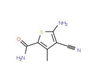 5-Amino-4-cyano-3-methylthiophene-2-carboxamide (CAS 350997-07-8) - chemical structure image