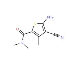 5-Amino-4-cyano-N,N,3-trimethylthiophene-2-carboxamide (CAS 438457-01-3) - chemical structure image