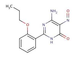 5-Amino-4-nitroso-2-(2-propoxyphenyl)pyrimidin-4(3H)-one (CAS 57075-57-7) - chemical structure image