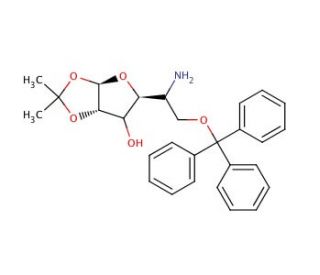 5-Amino-5-deoxy-1,2-O-isopropylidene-6-O-trityl-&alpha;-D-galactofuranose - chemical structure image