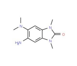 5-Amino-6-dimethylamino-1,3-dimethyl-1,3-dihydro-benzoimidazol-2-one - chemical structure image